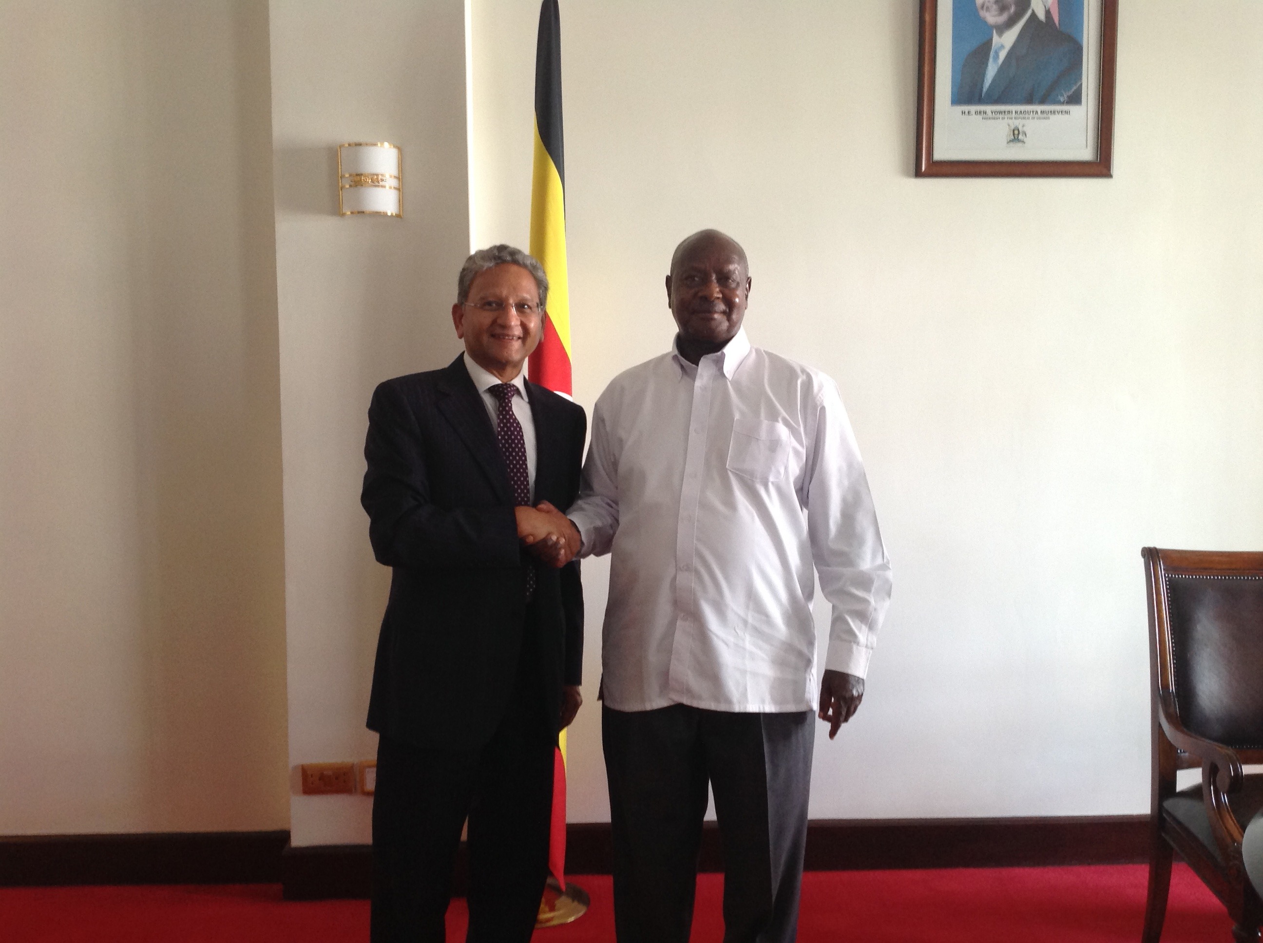 With President of Uganda at the State House
